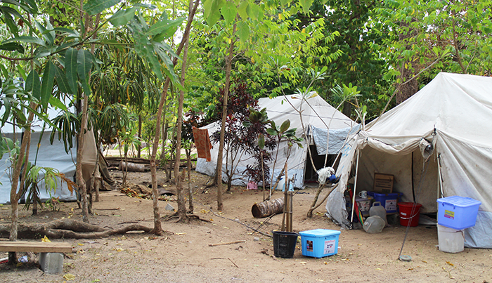 Banban Transfiguration Anglican Parish community, South East Santo, are hosting an additional 60 people evacuated from Ambae. © ACOM, 2018.