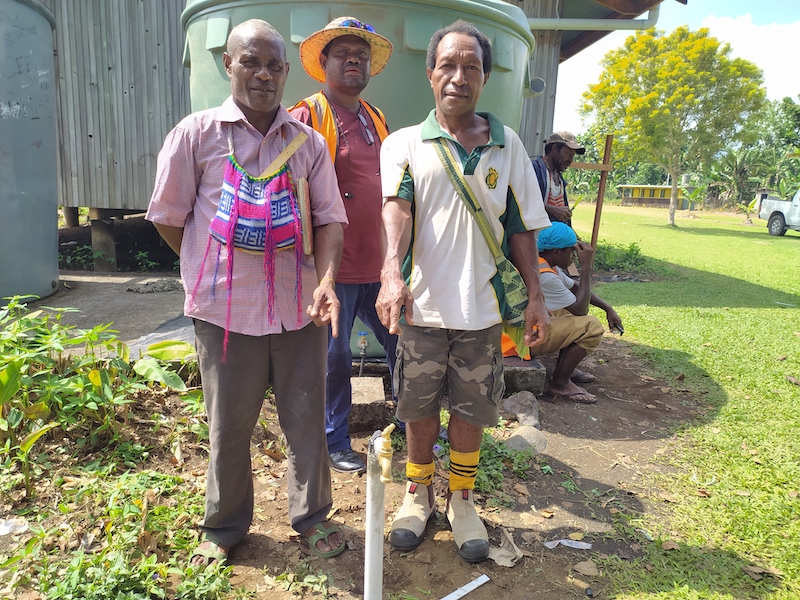 Anglicare’s Michael Ambo provides training in Water and Sanitation and COVID-19 at St Margaret’s School of Nursing, Popondetta. © Anglicare, PNG.