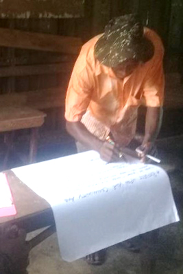 Project participant from Savo Island ©ACOM Solomon Islands