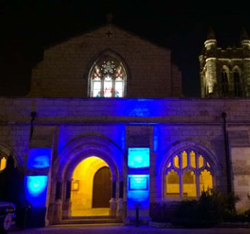 St George’s Cathedral, Jerusalem, at night © ABM_