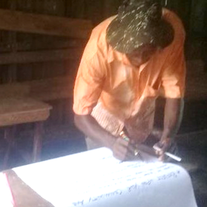 Project participant from Savo Island ©ACOM Solomon Islands