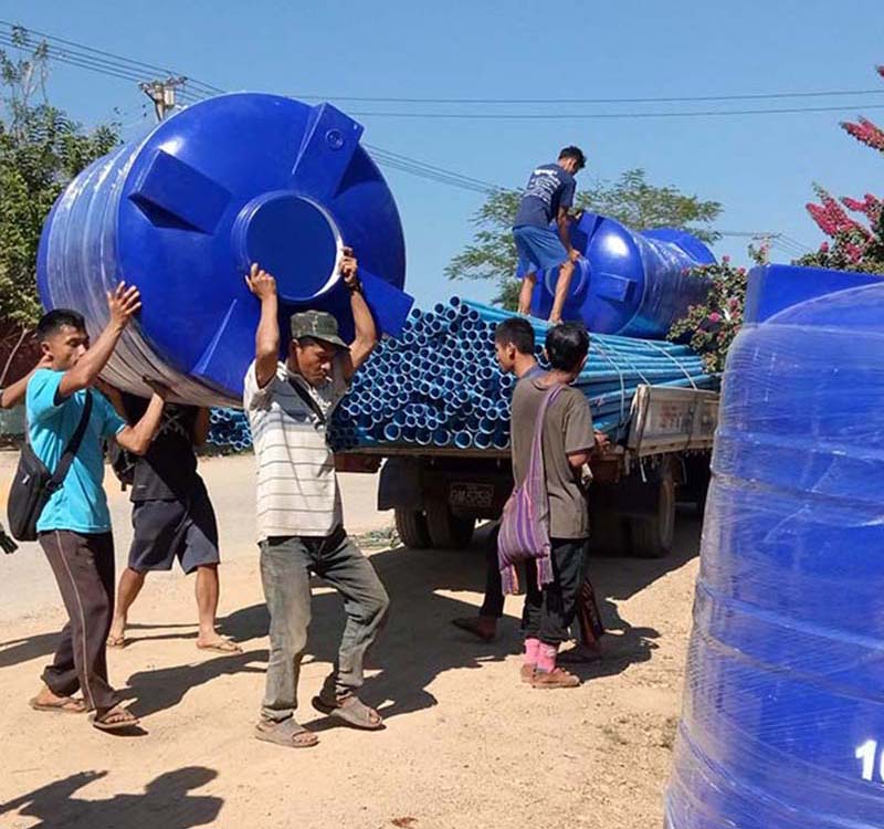 Water tanks delivered, Myanmar