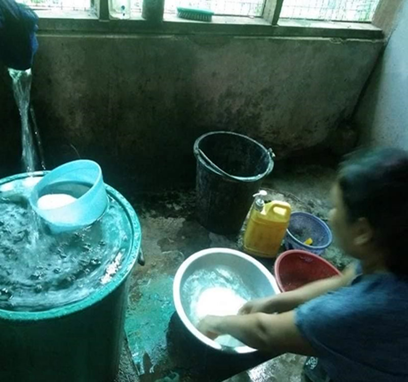 A woman in remote rural Myanmar enjoys the benefits of water in her home ©CPM