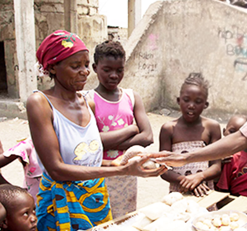 Zambia market stall