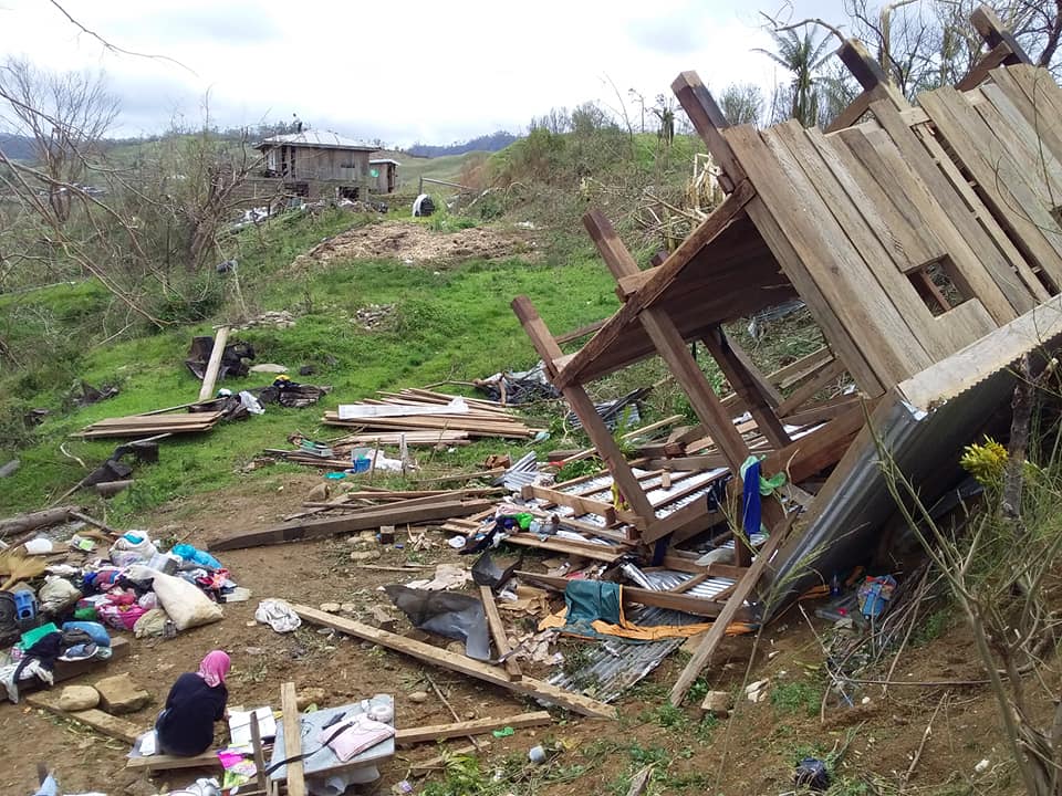 Houses in Baggao municipality destroyed by Cyclone Mangkhut in Northern Luzon ©E-CARE
