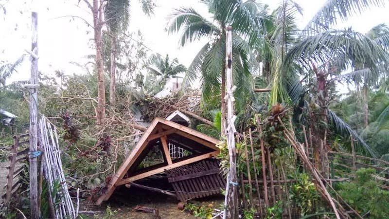 Some of the damage caused by last week’s Typhoon Odette (also known as Rai). © IFI Church. Used with permission.