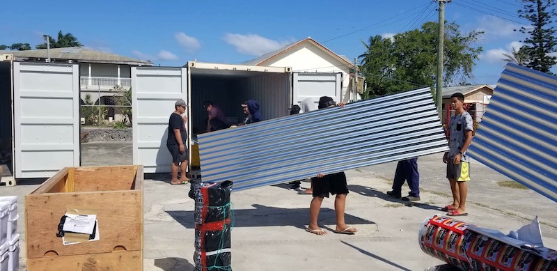 Prepositioned supplies in four Anglican Churches in Nuku’alofa. © Anglican Missions NZ.