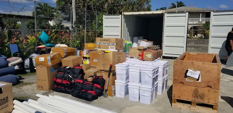 Prepositioned supplies in four Anglican Churches in Nuku’alofa. © Anglican Missions NZ.