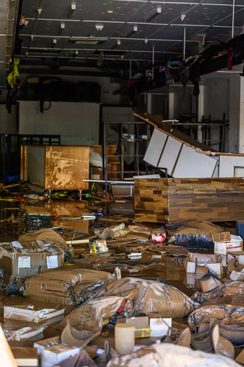 Inside a property after the flood damage in Eastern Australia - © Jaydon Daly. Images used with permission.