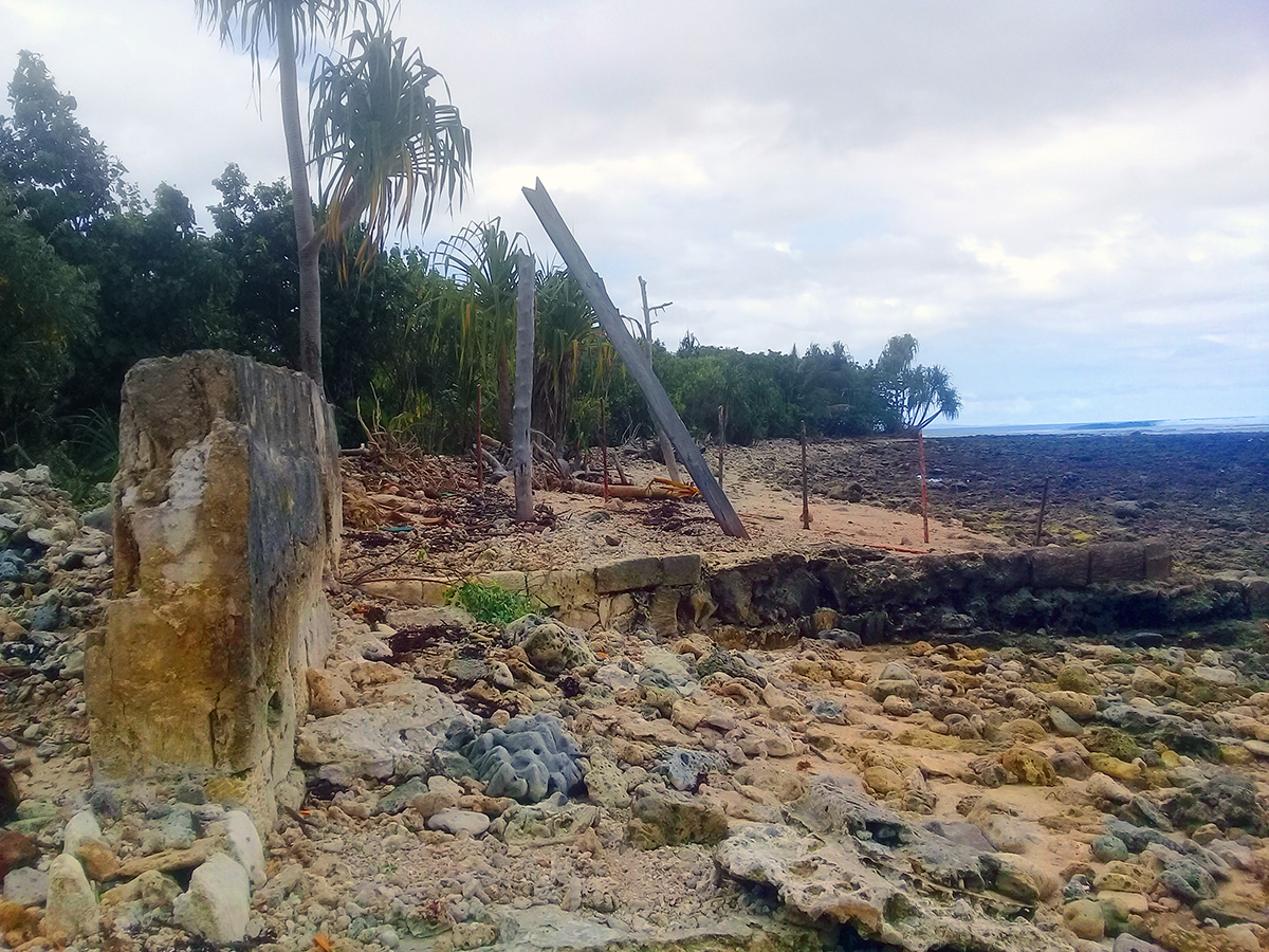 Coastal water incursion has devastated some areas of the Solomon Islands coastline, creating potential food insecurity.