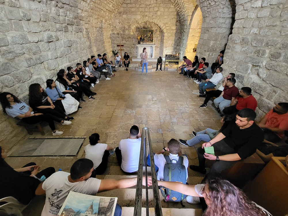 Young Palestinian Anglicans in the Synagogue Church in Nazareth. © Diocese of Jerusalem. Used with permission.