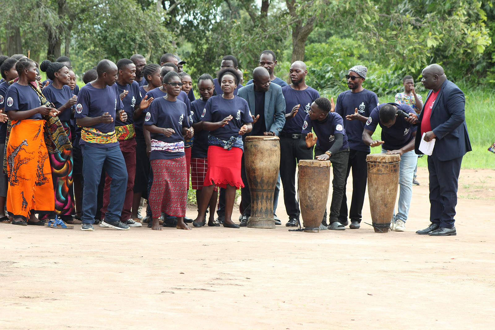 The newly formed Gender Action Group in Koama Makasa do a drama performance for the community © ZACOP. Used with permission.