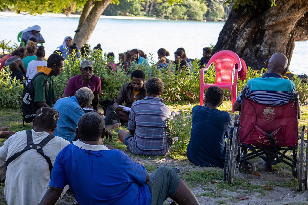 The Franciscan Brothers and the Sisters of the Church engage in awareness raising about forests and environmental issues in the Solomon Islands. © Society of St Francis. Used with permission.