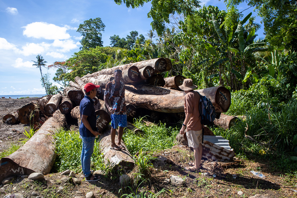 The Solomon Islands Franciscan brothers visit a local logging pond. © Society of St Francis. Used with permission.