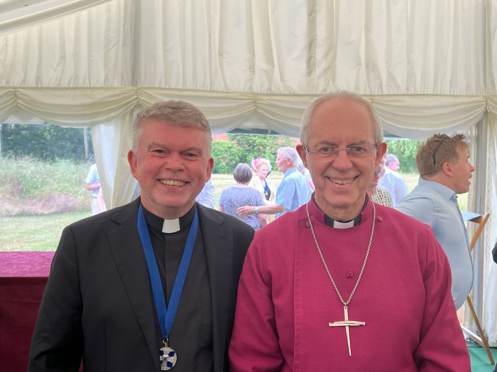 John and Archbishop Justin. © Rachael Carnegie. Used with permission.
