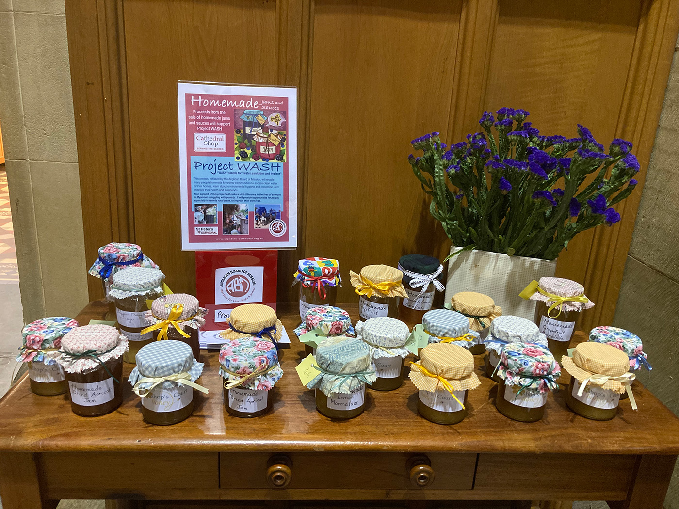 St Peter’s Cathedral Adelaide Jam stall.