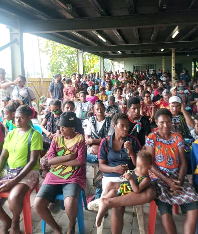 The first adult literacy enrolment session for the new year. Port Moresby Diocese Feb 2023. © ACPNG. Used with permission.