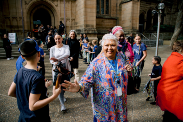 Elders and community members joined in Gawura’s NAIDOC Week celebrations. © Gawura School. Used with permission.