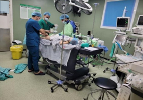 Medical staff at the Ahli are working around the clock to treat people injured in the ongoing war. © Diocese of Jerusalem. Used with permission.
