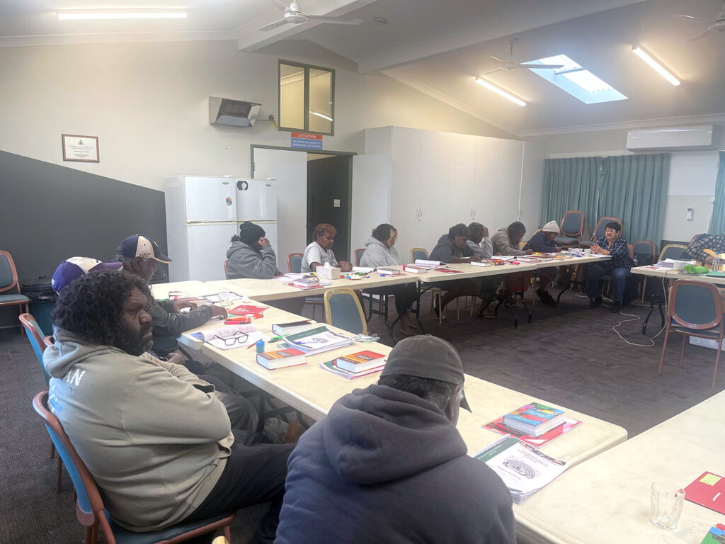 Cohort of students training during Wontulp-Bi-Buya’s study block at Alices Springs in 2023. © Wontulp-Bi-Buya College. Used with permission.