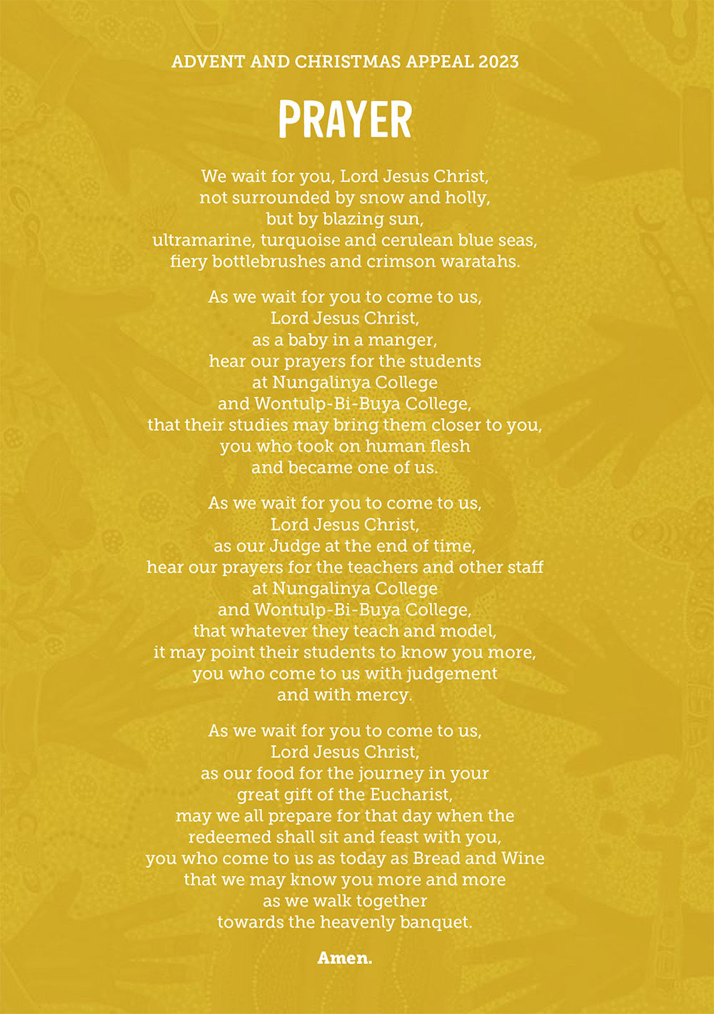 Prayer - Advent and Christmas Appeal 2023
