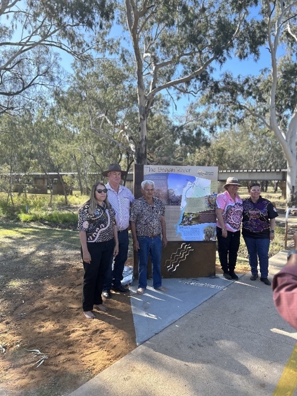 Eddie Shipp performed a smoking ceremony at the unveiling of signage acknowledging the massacre on the Bogan River, October 1841. © The Rev’d Gloria Shipp. Used with permission.