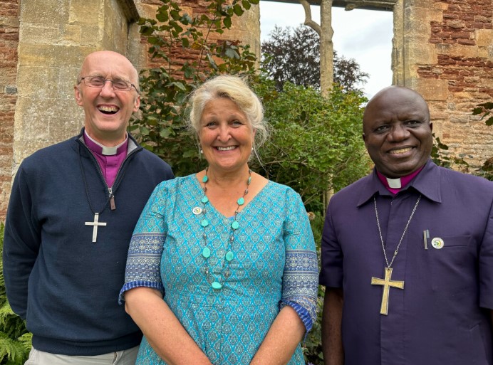 The Rev’d Canon Rachel Carnegie, current Anglican Alliance Executive Director, with the Anglican Alliance Chair and Vice-Chair, the Most Revd Albert Chama, Archbishop of the Church of the Province of Central Africa (R), and Rt Revd Michael Beasley, Bishop of Bath and Wells (L). © Anglican Alliance. Used with permission.