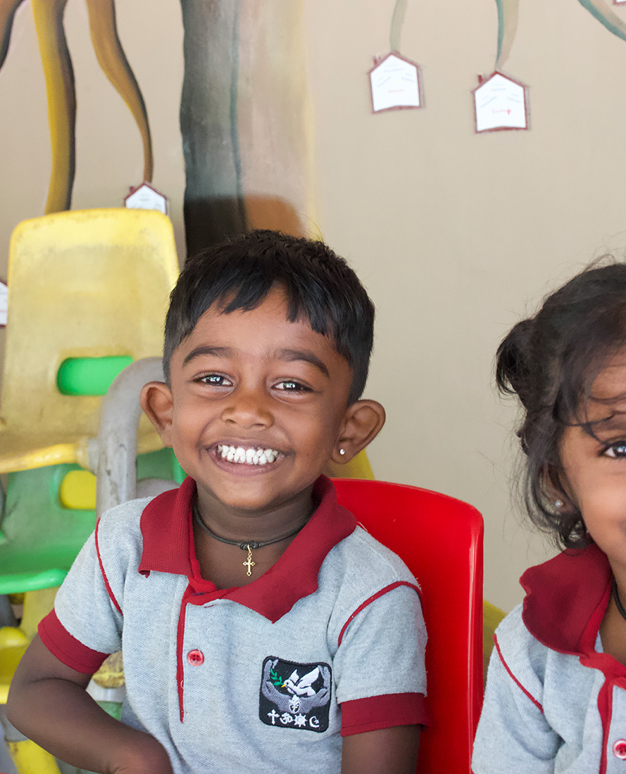 Four-year-old Keethan* is getting a great start to his education by attending pre-school. © ABM/Stephen Daughtry.