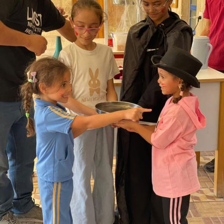 Dressing up is fun! Students get into character at Holy Land Institute for the Deaf. © HLID. Used with permission.