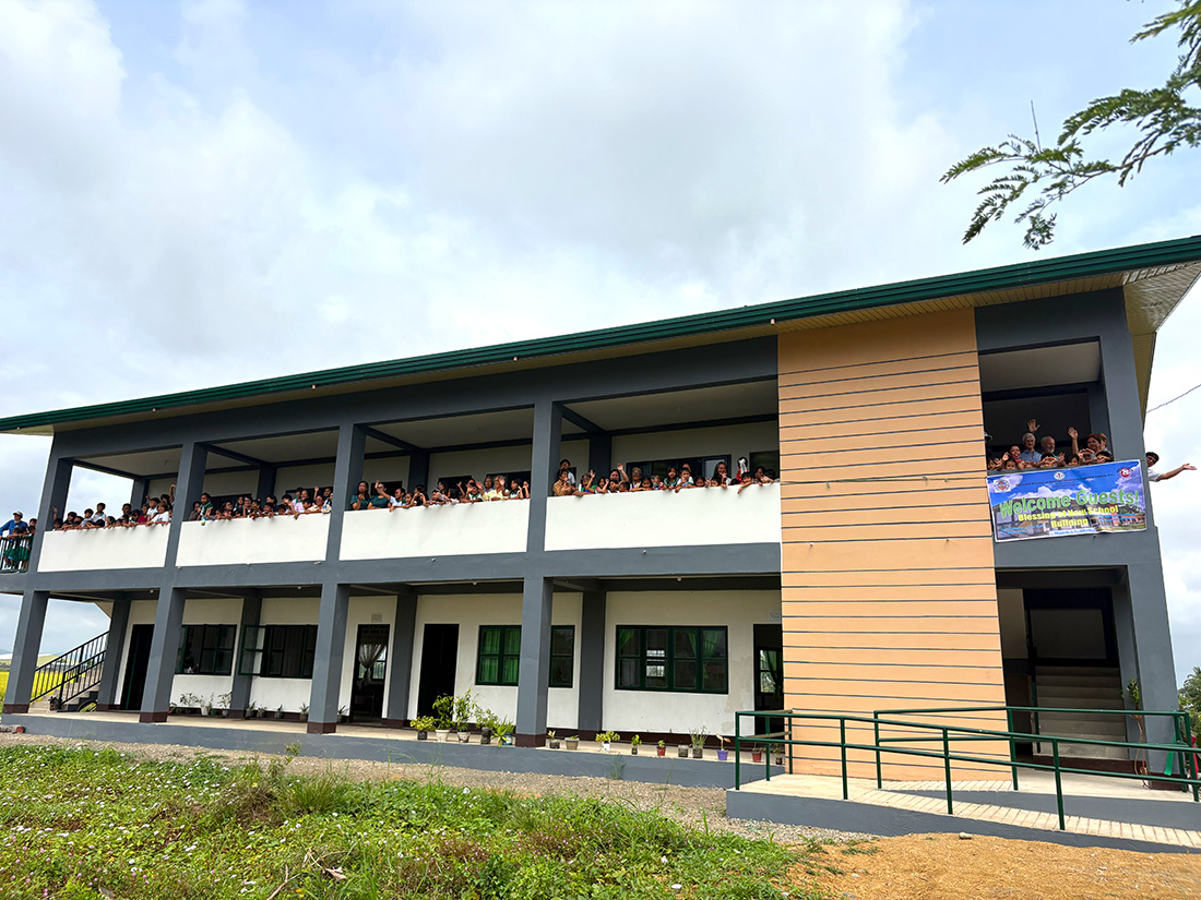 The newly completed two-storey building at St Mark’s Campus, Isabela Province, officially opened in March 2026 © ABM/Meagan Schwarz.