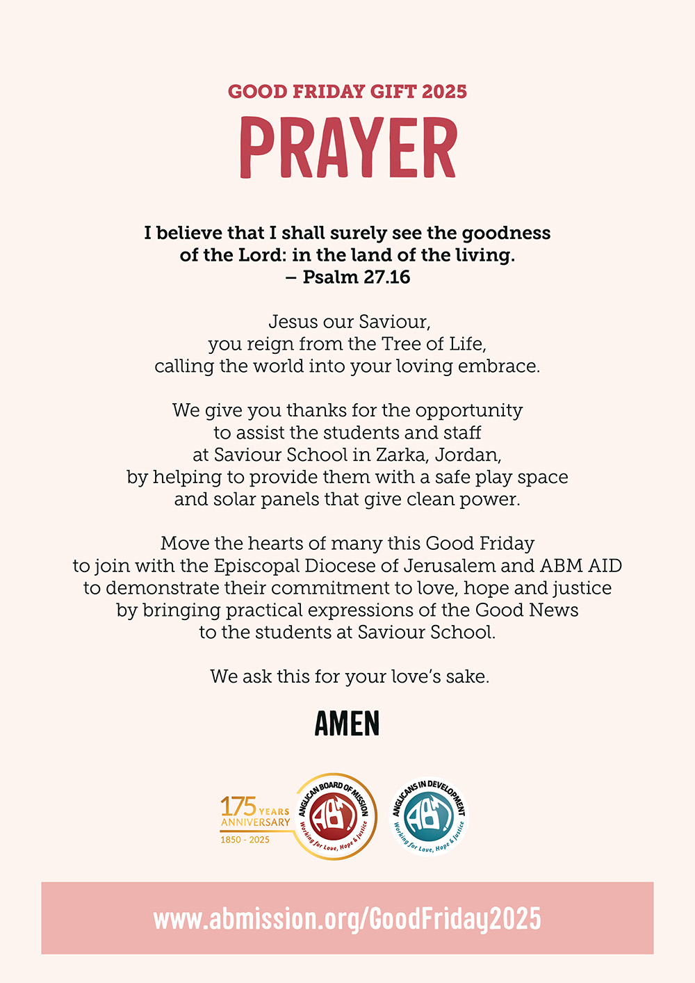 Good Friday Prayer for Diocese of Jerusalem