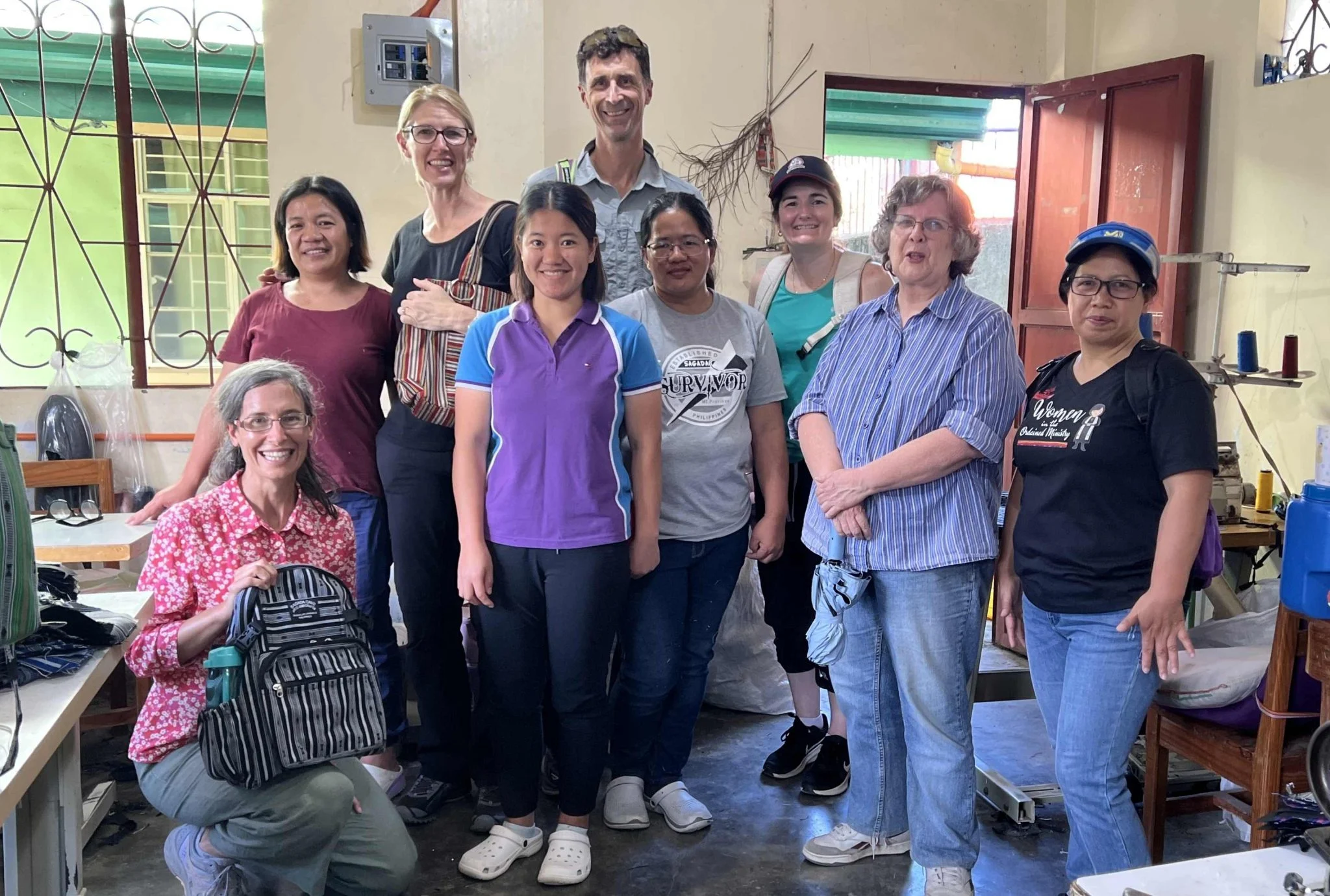 In Sagada, a local co-operative creates bags from local Igorot weaving. This parish activity provides employment for local young women (pictured) and supports parish life © Anglican Focus.