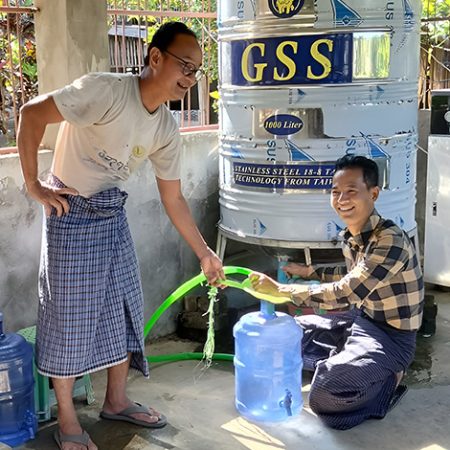 Collecting water is now an easier and safer task for villagers in Tawkyaung, Pathein in Myanmar.