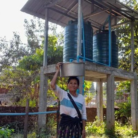 Naw Kho Ree Nar’s village now has a supply of clean water, allowing the village to thrive throughout the year, not just in the cooler months. © CPM. Used with permission.