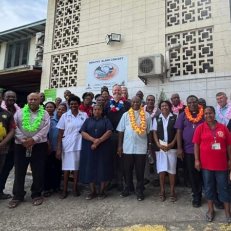 Members of the PNG Church Partnership Program gathered together on May 21 © DFAT. Used with permission.