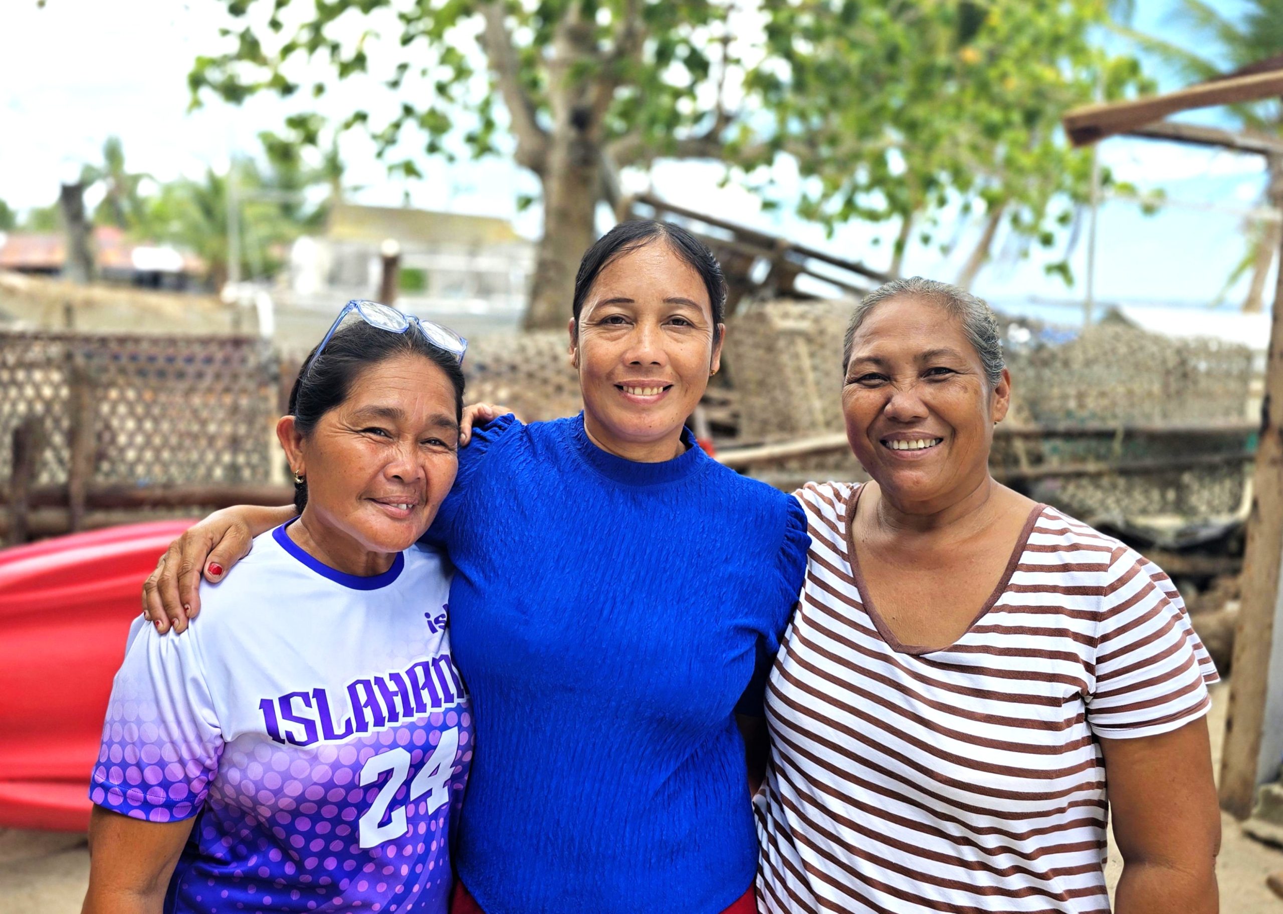 Lotis, Wilma and Lilibeth from Cebu in The Philippines have learnt new skills and improved their lives thanks to your support © AID, May 2026.