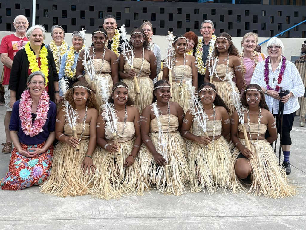 ABM pilgrims enjoyed the graceful traditional dancing of the Kolomosu Youth from Diocese of Ysabel © ABM/Meagan Schwarz