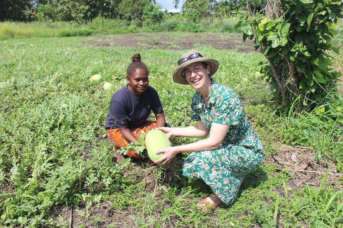 Meagan Schwarz was excited to see the St Nicholas’ farms’ watermelon patch she’s heard about for many years © Adara Raistrick used with permission